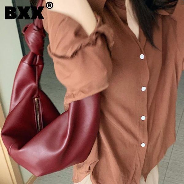 

evening bags [bxx] simple solid color pu leather clouds for women 2021 summer shoulder bag handbags trending luxury hu165