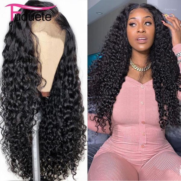 

long curly human hair wig 28 30 40inch 4x4 closure wigs for black women natural remy brazilian fuduete lace1, Black;brown