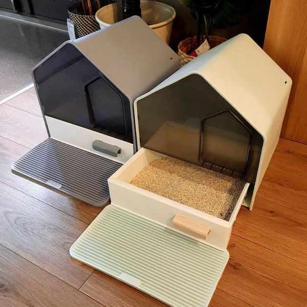 

other cat supplies fully enclosed litter box drawer type cats toilet deodorizing kitten bedpans anti-splash for 10kg pet