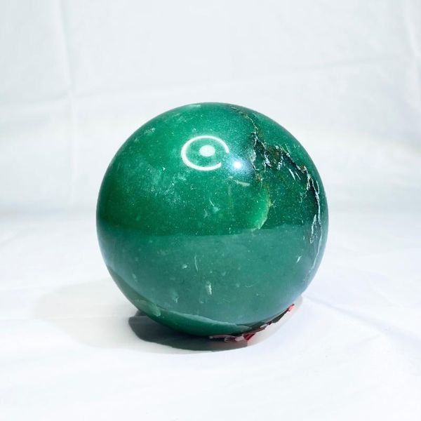 

decorative objects & figurines natural green dongling gemstone ball crystal therapy home decoration ornaments meditation glass