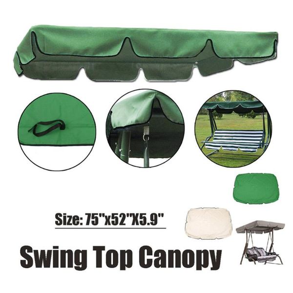 

chair covers garden swing cover shade sail dust waterproof outdoor courtyard hammock tent (green)