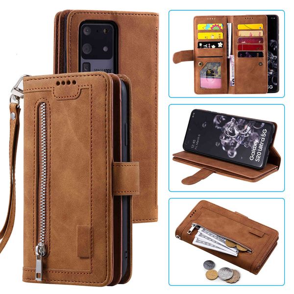 

cases cell phone sets suitable for s20 ultra mobile case fe zipper nine card