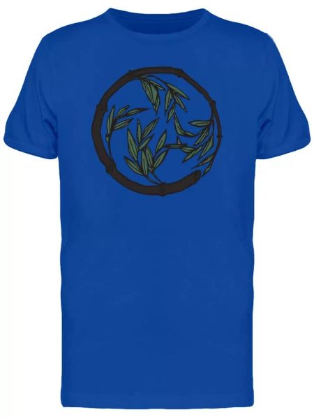 

bamboo branch and leaves men's tee -image by shutterstock, White;black