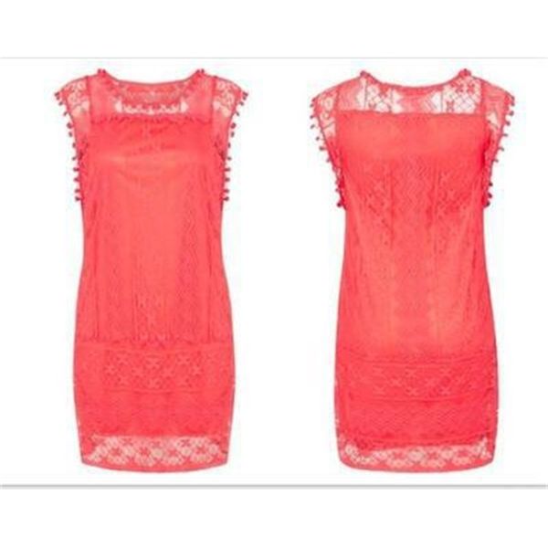 

factory2qvd elegant with 2021 sleeveless dress white lining lace 4 colors 8, White;black