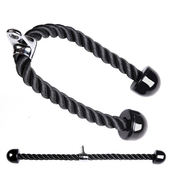 

resistance bands biceps ropes training abdominal cable pull rope double head fitness body building gym tension