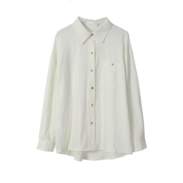 

women's knits & tees women spring white blouses turn down collar with pocket womens and fashion shirt blusas roupa feminina