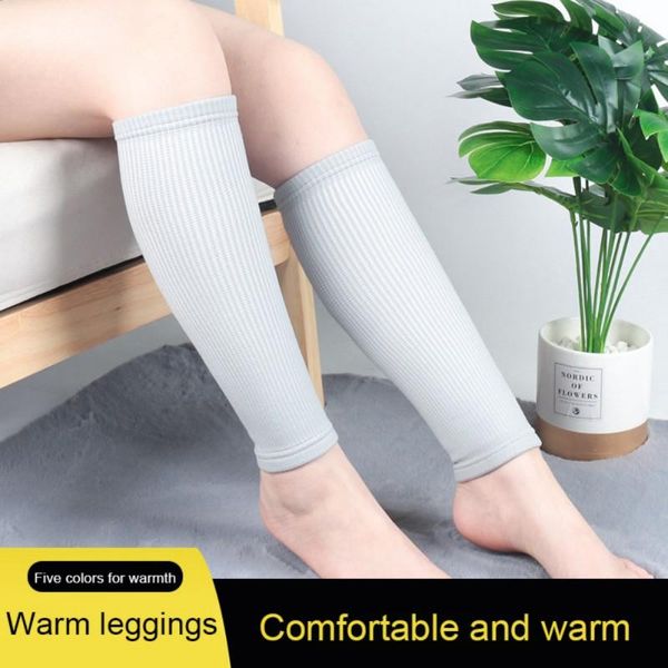 

pair calf compression sleeve sport relief pain socks protector varicose veins running basketball shin guard sports, Black
