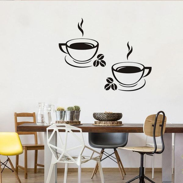 

wall stickers coffee cups kitchen home decoration accessories decals decorative for modern living dining room