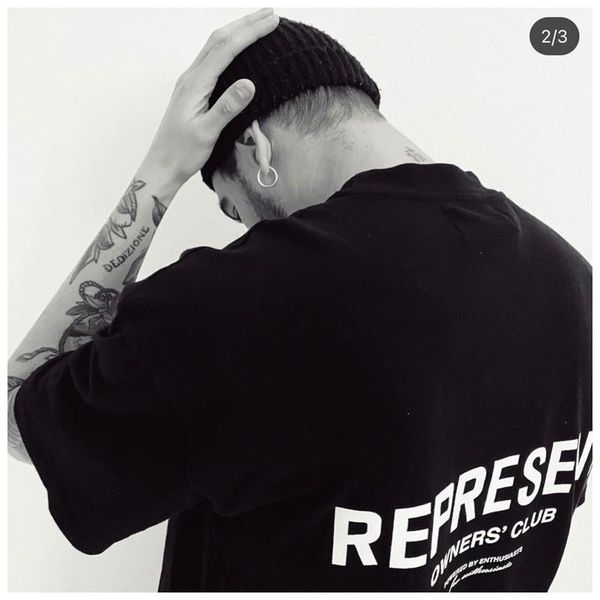 

men's t-shirts european and american street style 2021 represent classic letter printed loose short-sleeved women's t-shirt top, White;black