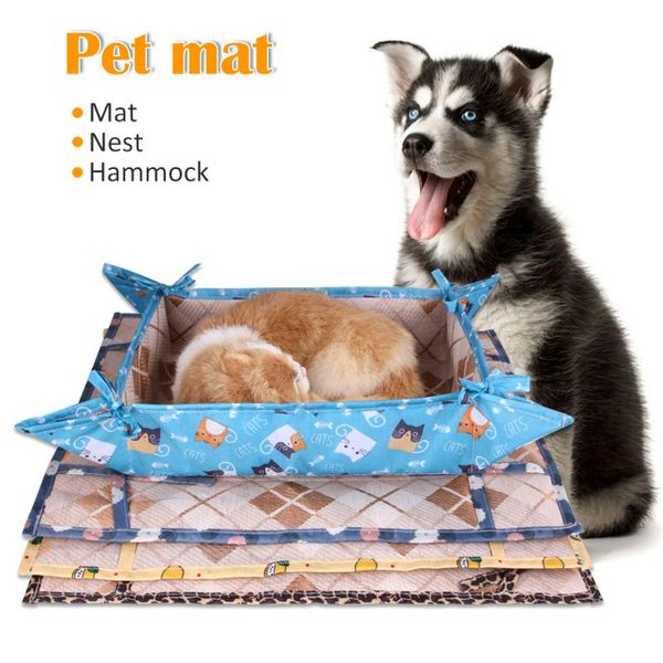 

kennels & pens pet mat cooling summer pad for cats dogs sleeping bed cushion cat hammock kitten hanging cage supplies dog accessories