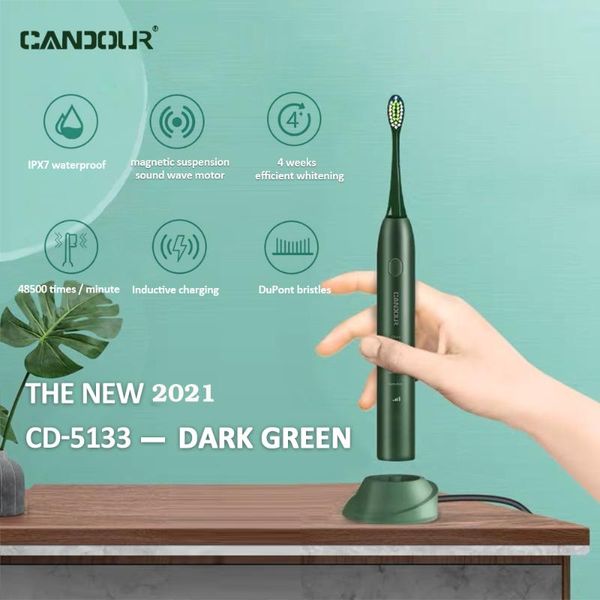 

candour sonic elektrische tandenborstel oplaadbare automatische smart electric toothbrush