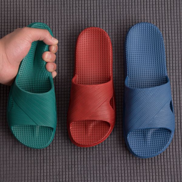 

female home slippers soft eva light lovers bathroom slipper anti-slip summer indoor shoes woman men house floor slides sh383, Black