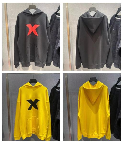 

men's hoodies & sweatshirts 2021 spring summer women's paris letter embroidery cotton black long sleeve men hoodie fleece 13
