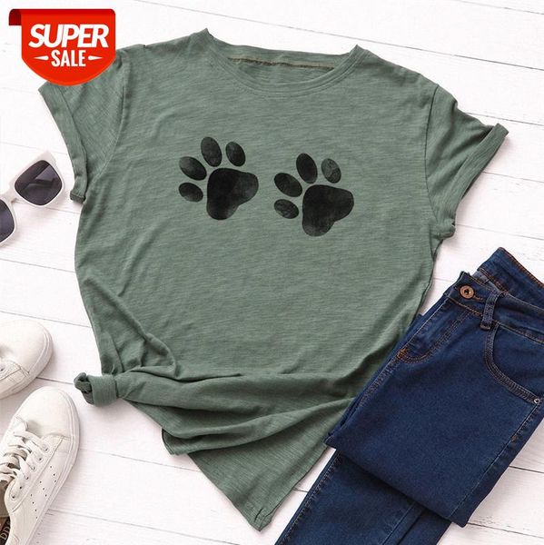 

women's loose round neck short-sleeved cotton t-shirt t33 #c53s, White