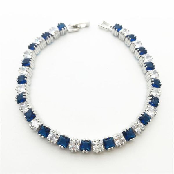 

link, chain classic design blue montana white jewelry gold stamped link bracelets for women free, Black