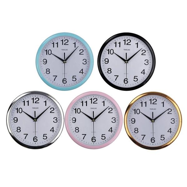 

10'' modern silent quartz wall clock non-ticking decorative battery operated clocks