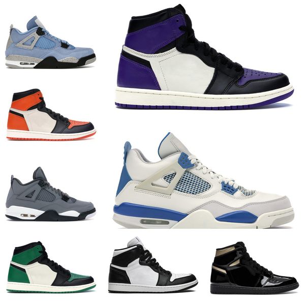 

2021 4s basketball shoes men women jumpman 1s high og hyper royal silver toe university blue black cat turbo green lucky mens sneakersc5ysxg