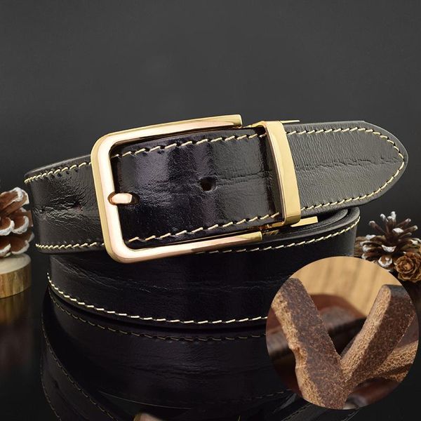 

belts classic coffee pin buckle genuine leather cowskin fashion designers waist straps green casual ceinture homme, Black;brown