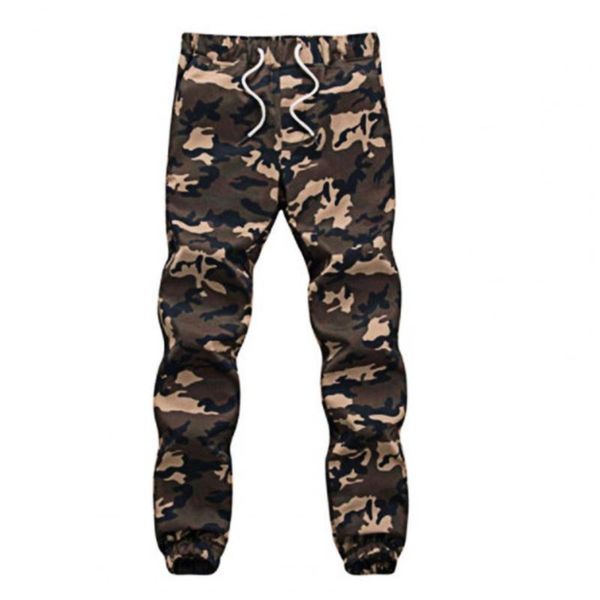 

men's pants jogger men 2021 casual banded mid waist cargo trousers pencil harem pant comfortable camo joggers, Black