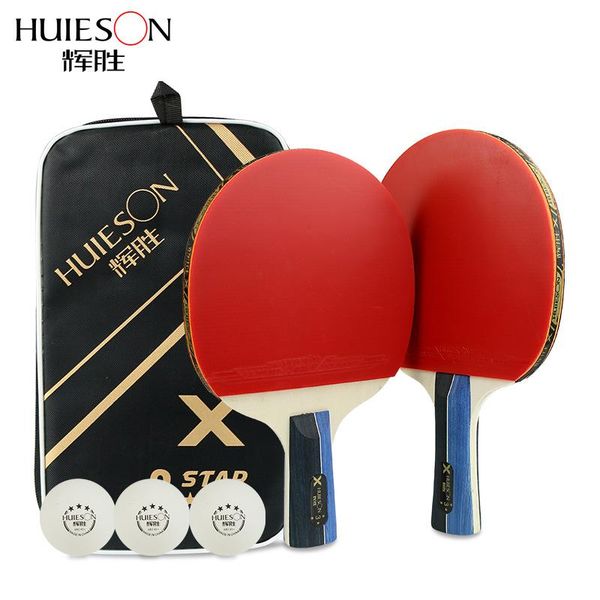 

table tennis raquets one pair professional 3-star bat racket long short handle pong padel pimples for competition