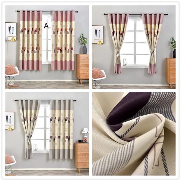 

curtain & drapes gy2829 grids printing 1pc short living dining room "customise" bedroom