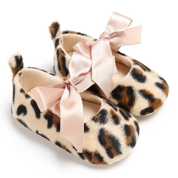 

first walkers prewalker 0-18 months baby leopard bow soft soled fashion loafers born bed shoes no. 1 walking