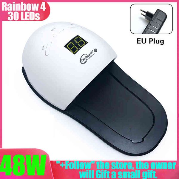 

nail dryer 48w uv rainbow4 led gel varnish drying 30 leds fast dry with feet bottom lamp for manicure