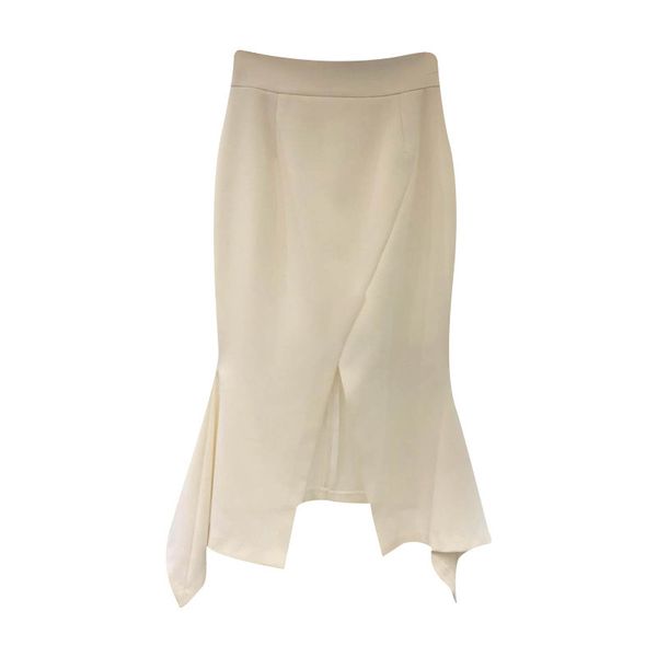 Pacote Irregular Hip Mulher Saias Corean Moda Design Assimétrico Faldas Mujer Sólida Cintura Alta Jupe Primavera 210514