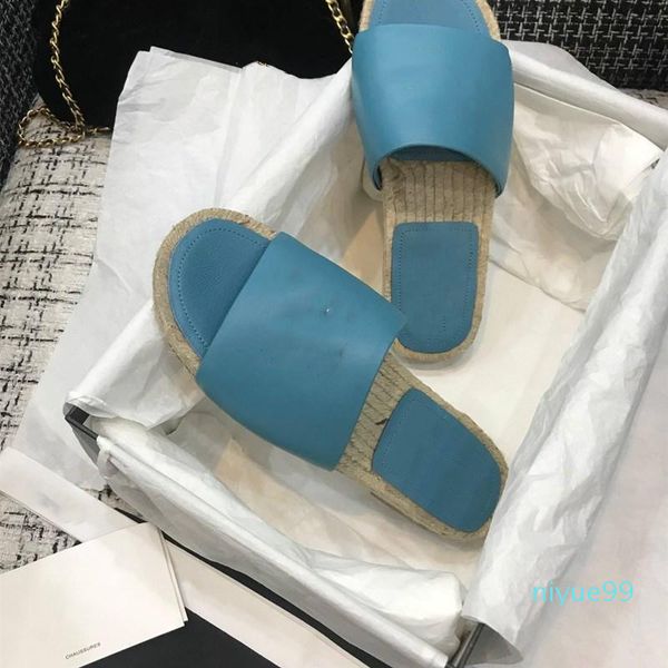

2021 fashion luxury ladies platform slippers rose red summer cool beach shoes leather material size 35-41, Black