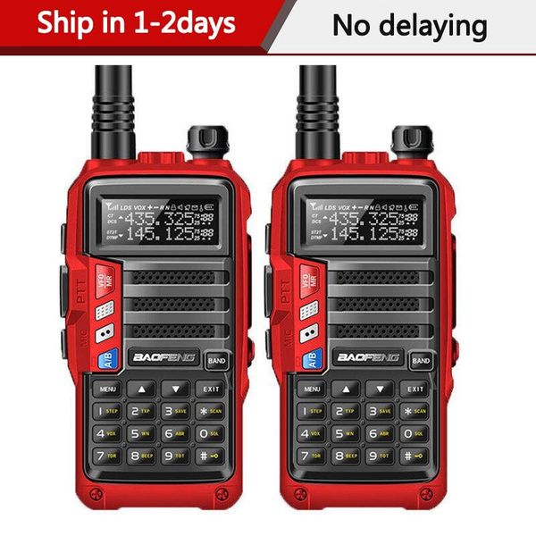 

walkie talkie 2pcs baofeng uv-s9 powerful radio transceiver 8w 10km long range portable set for hunt forest&city
