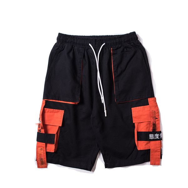 

men's shorts pyjtrl men's pocket-colored contrast pants gmu3, White;black