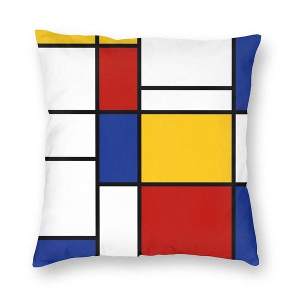 

cushion/decorative pillow soft mondrian inspired throw cover home decor custom square geometric modern cushion 40x40 pillowcover for sofa