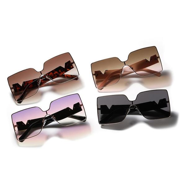 

sunglasses 2021 widening the frame to cover face show a thin, versatile from europe and america, White;black
