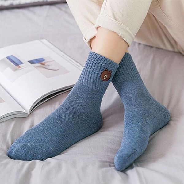 

men's socks custom design embroidered logo knit warm socks/mens, Black