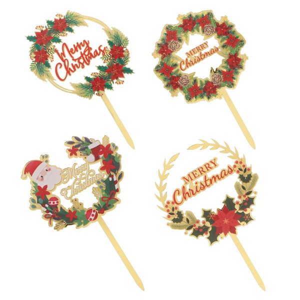 

other festive & party supplies 4pcs christmas cake desserts decor ers xmas