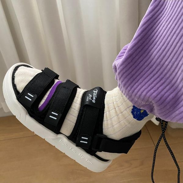 

sandals sports women's female shoe shallow mouth 2021 summer clear heels girls gladiator fashion low beige comfort basic hoo, Black