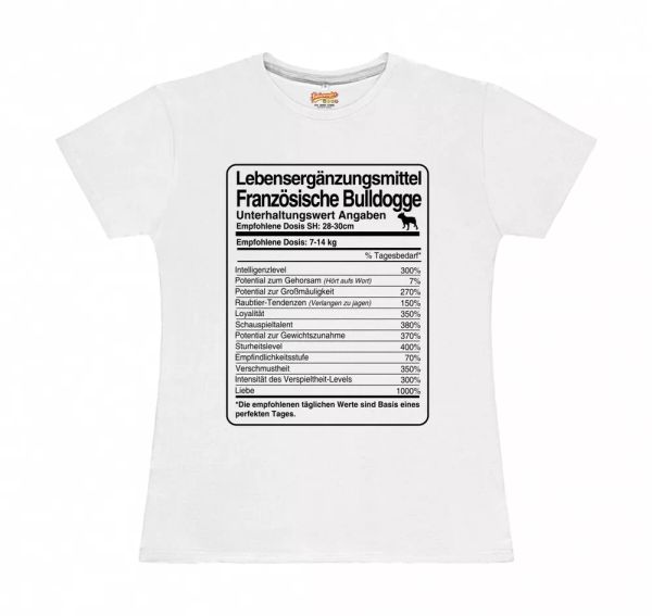 

t-shirt womens dose french bulldog life supplements by siviwonder, White;black