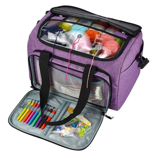 

storage bags portable yarn bag handbag organizer for all crochet knitting accessory