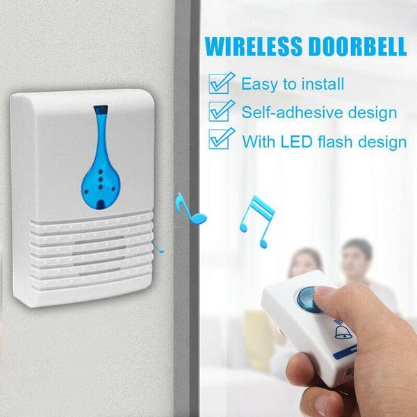 

doorbells led wireless doorbell & wireles remote control 32 tune songs 110m range smart for home office el ca