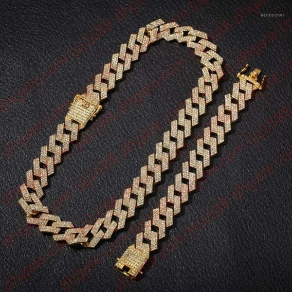 

uwin 20mm hip hop cuban necklaces full iced out rhinestones necklace bracelet set fashion jewelry wholesale1, Silver