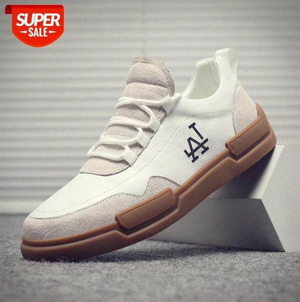 

men's shoes, small white leather korean sneakers, casual shoes #zn0b