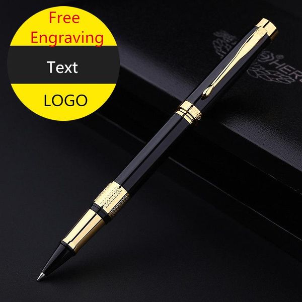 

gel pens luxury black box roller pen golden clip full metal heavy feel good quality get 3 refills free