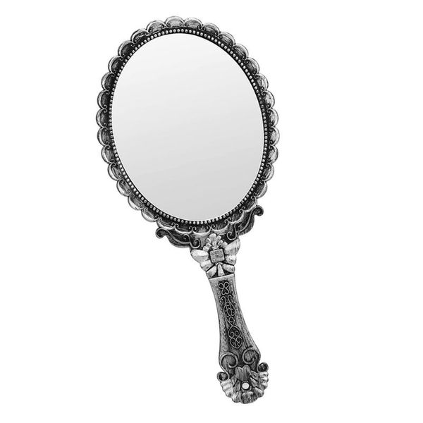 

false eyelashes 1pc vintage style handheld mirror ladies cosmetic carving pattern