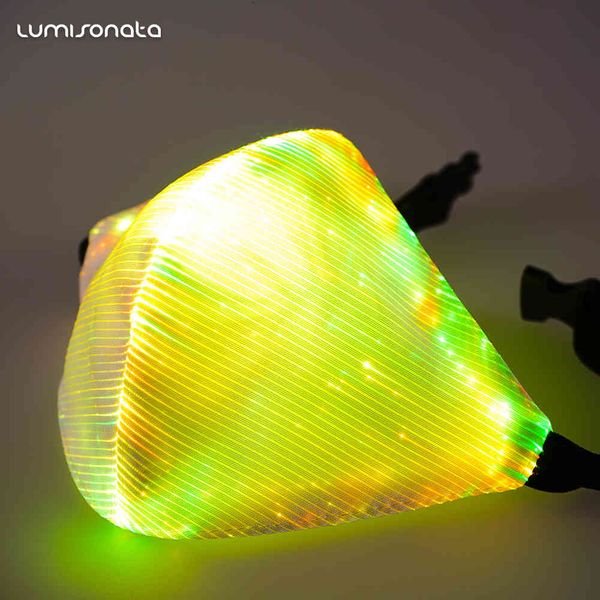 

colorful led luminous mask nightclub bar disco prop halloween carnival