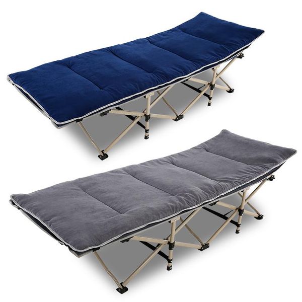 

reinforced portable folding bed single office lunch recliner nap simple accompanying camp furniture