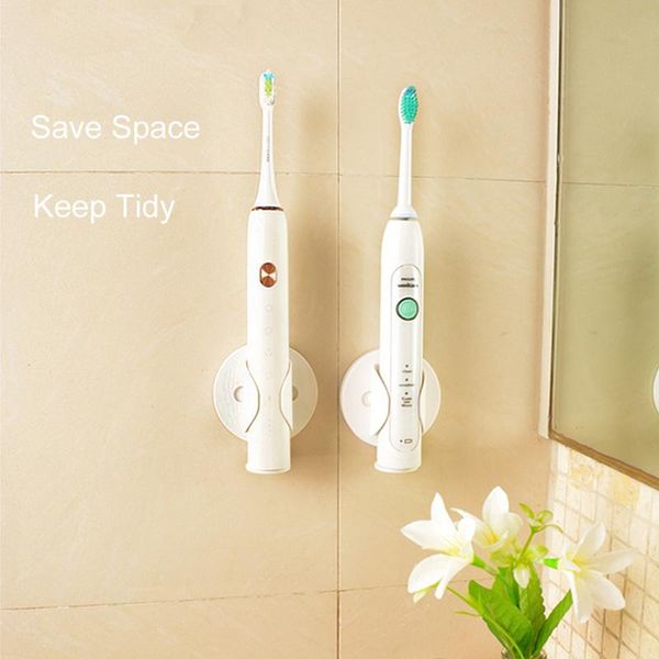 

pcs/bag electric toothbrush holder wall mount elastic hold protect handle save space keep dry smildew smart