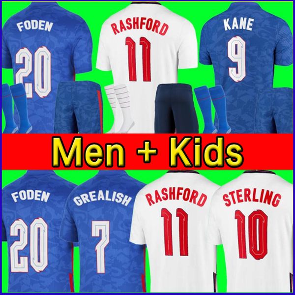 

soccer jersey 2020 2022 KANE STERLING RASHFORD SANCHO HENDERSON BARKLEY MAGUIRE 20 22 national football shirts men + kids kit sets uniforms thai, Home kids