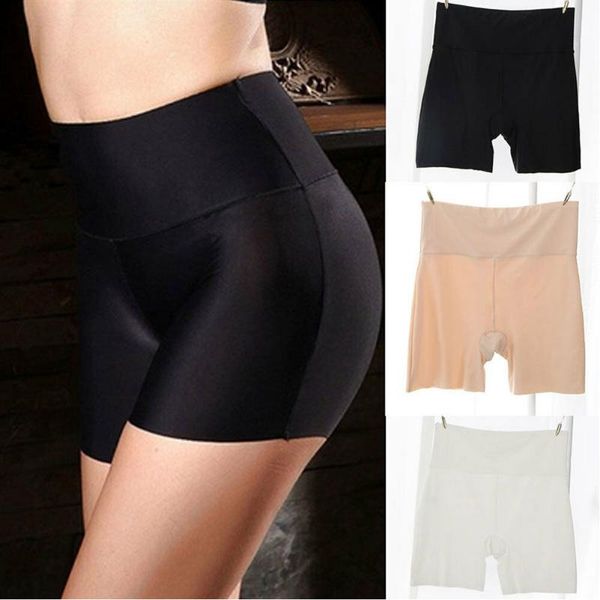 

women's panties lady elastic safety shorts women leggings underwear high waist emptied seamless basic plain black&white, Black;pink