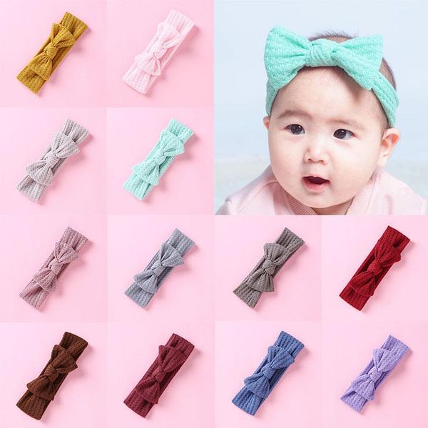 

1pcs baby headband girls hair accessories soft bow turban elastic hairband princess christmas day gifts band, Slivery;white