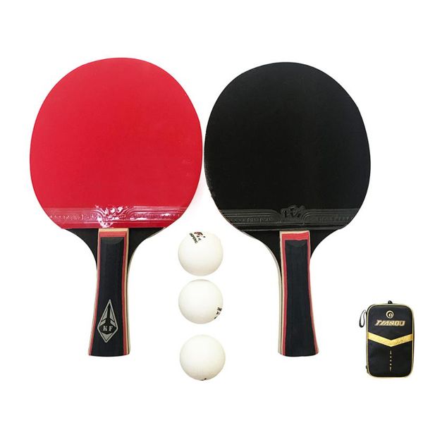 

table tennis set of 2 paddles, 3 balls bag raquets